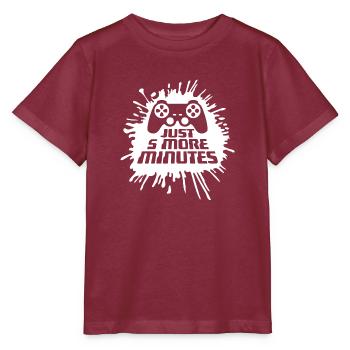 Funny Gamer Juste cinq minutes de plus 5 Jeux vidéo - T-shirt bio MINI CREATOR Stanley/Stella Enfant - bordeaux - Devant - Kain (125cm)