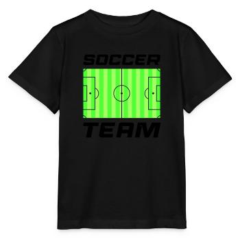 rasen fussball soccer team - Stanley/Stella Kinder T-Shirt MINI CREATOR  - Schwarz - Vorne - Mikhail (115cm)