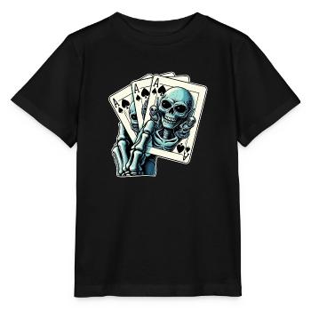 Jeu de cartes Alien - T-shirt bio MINI CREATOR Stanley/Stella Enfant - noir - Devant - Mikhail (115cm)