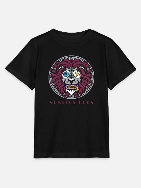 Nemeios Leon - Lion with Roman Look - Stanley/Stella MINI CREATOR Kids’ T-Shirt - black