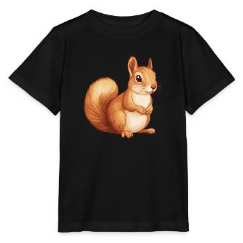 Eichhörnchen - Stanley/Stella Kinder T-Shirt MINI CREATOR  - Schwarz - Vorne - Mikhail (115cm)