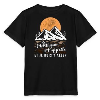 La Montagne M'appelle et Je Dois Y Aller - T-shirt bio MINI CREATOR Stanley/Stella Enfant - noir - Devant - Mikhail (115cm)