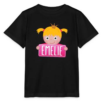 Kleine Prinzessin Emelie - Stanley/Stella Kinder T-Shirt MINI CREATOR  - Schwarz - Vorne - Mikhail (115cm)