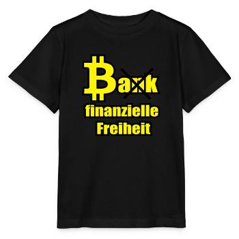 Bitcoin vs Bank - Stanley/Stella Kinder T-Shirt MINI CREATOR  - Schwarz - Vorne - Mikhail (115cm)