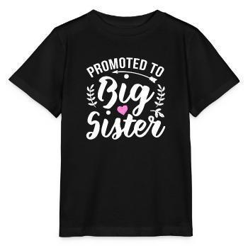 Promoted To Big Sister - T-shirt bio MINI CREATOR Stanley/Stella Enfant - noir - Devant - Mikhail (115cm)