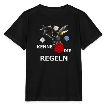 Würfel würfeln rollenspiel würfelspiel dice w20 - Stanley/Stella Kinder T-Shirt MINI CREATOR  - Schwarz - Vorne - Mikhail (115cm)