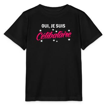 Oui Je suis Célibataire - T-shirt bio MINI CREATOR Stanley/Stella Enfant - noir - Devant - Mikhail (115cm)