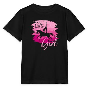 `` Volti Girl voltige équestre '' par TinaShirts - T-shirt bio MINI CREATOR Stanley/Stella Enfant - noir - Devant - Mikhail (115cm)