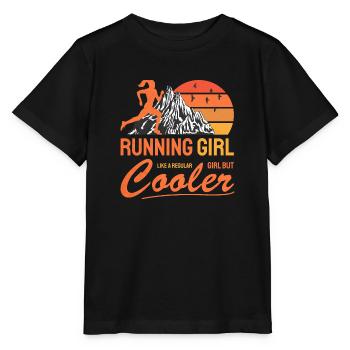 Running Girl Cooler Trail Running Girl - Stanley/Stella MINI CREATOR Kids’ T-Shirt - black - Front - Mikhail (115cm)