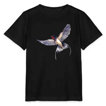 swallow - Stanley/Stella MINI CREATOR Kids’ T-Shirt - black - Front - Mikhail (115cm)