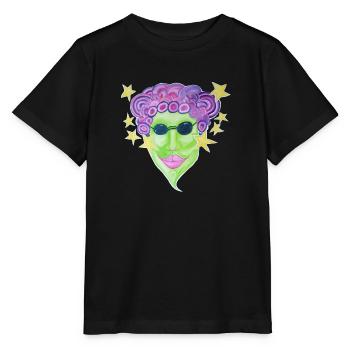 Princesse paillettes - T-shirt bio MINI CREATOR Stanley/Stella Enfant - noir - Devant - Mikhail (115cm)