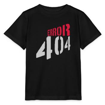 Meldung Error 404 Netzwerk - Stanley/Stella Kinder T-Shirt MINI CREATOR  - Schwarz - Vorne - Mikhail (115cm)