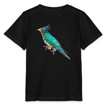 Bird ~ the Emerald Cuckoo - Stanley/Stella MINI CREATOR Kids’ T-Shirt - black - Front - Mikhail (115cm)