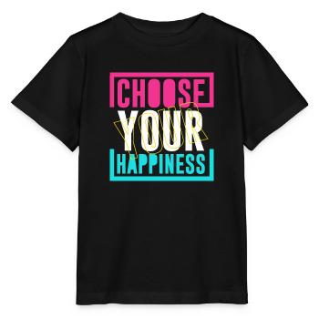 Choisissez le bonheur - T-shirt bio MINI CREATOR Stanley/Stella Enfant - noir - Devant - Mikhail (115cm)