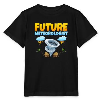 Météorologue du futur Météorologie Météorologie - T-shirt bio MINI CREATOR Stanley/Stella Enfant - noir - Devant - Mikhail (115cm)