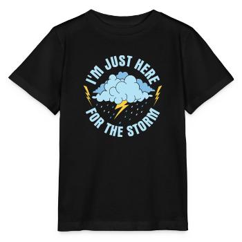 I'm Just Here For The Storm Meteorologist Meteoro - Stanley/Stella MINI CREATOR Kids’ T-Shirt - black - Front - Mikhail (115cm)