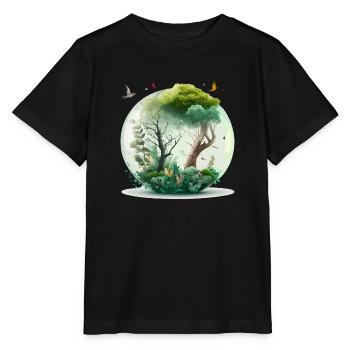 La forêt miniature - T-shirt bio MINI CREATOR Stanley/Stella Enfant - noir - Devant - Mikhail (115cm)
