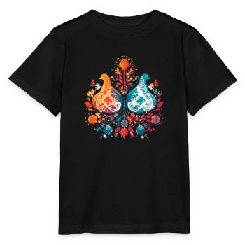 Vintage-Turteltauben - Stanley/Stella Kinder T-Shirt MINI CREATOR  - Schwarz - Vorne - Mikhail (115cm)