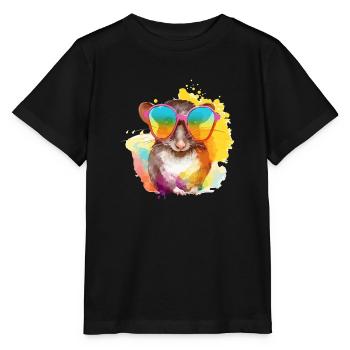 Mix la musaraigne à lunettes - T-shirt bio MINI CREATOR Stanley/Stella Enfant - noir - Devant - Mikhail (115cm)