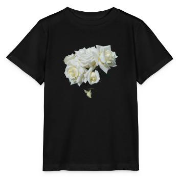 WHITE ROSE BUSH - Stanley/Stella MINI CREATOR Kids’ T-Shirt - black - Front - Mikhail (115cm)