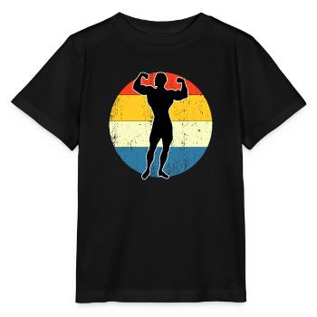 Retro Vintage workout Sunset Design - Stanley/Stella Kinder T-Shirt MINI CREATOR  - Schwarz - Vorne - Mikhail (115cm)