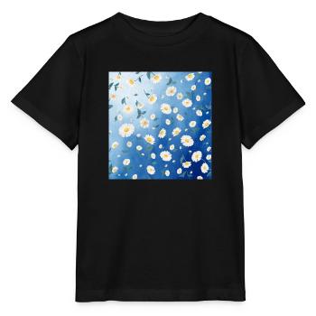 Vintage Kamille Blume Vintage Chamomile Flower - Stanley/Stella MINI CREATOR Kids’ T-Shirt - black - Front - Mikhail (115cm)