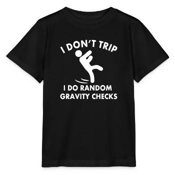 Random Gravity Checks Funny - Stanley/Stella MINI CREATOR Kids’ T-Shirt - black - Front - Mikhail (115cm)