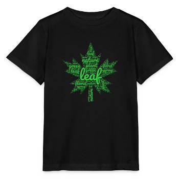 grünes Blatt - Stanley/Stella Kinder T-Shirt MINI CREATOR  - Schwarz - Vorne - Mikhail (115cm)