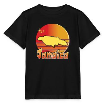Belle idee cadeau souvenir carte de la Jamaique - T-shirt bio MINI CREATOR Stanley/Stella Enfant - noir - Devant - Mikhail (115cm)