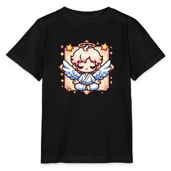 Engel meditieren - Stanley/Stella Kinder T-Shirt MINI CREATOR  - Schwarz - Vorne - Mikhail (115cm)