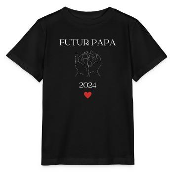 Futur papa 2024 - T-shirt bio MINI CREATOR Stanley/Stella Enfant - noir - Devant - Mikhail (115cm)