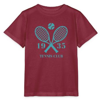 1935 Tennisclub - Stanley/Stella Kinder T-Shirt MINI CREATOR  - Burgunderrot - Vorne - Kain (125cm)