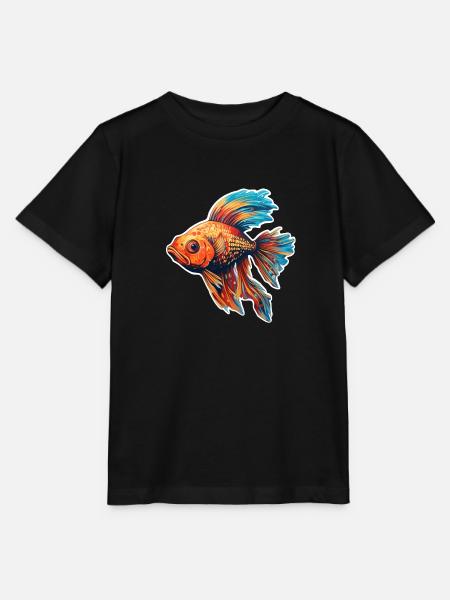 Fisch bunt - Stanley/Stella Kinder T-Shirt MINI CREATOR  - Schwarz