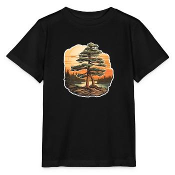 Pin au crépuscule - T-shirt bio MINI CREATOR Stanley/Stella Enfant - noir - Devant - Mikhail (115cm)