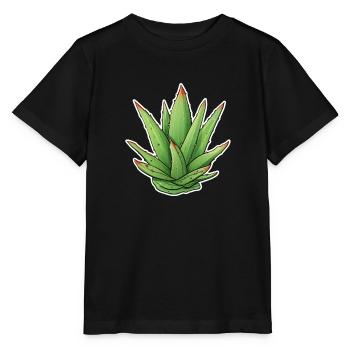 Plante d’Aloe Vera - T-shirt bio MINI CREATOR Stanley/Stella Enfant - noir - Devant - Mikhail (115cm)