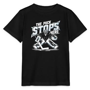 Eishockey-Statement für Verteidiger - Stanley/Stella Kinder T-Shirt MINI CREATOR  - Schwarz - Vorne - Mikhail (115cm)