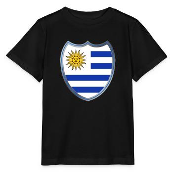 Uruguay (manteau des bras) - T-shirt bio MINI CREATOR Stanley/Stella Enfant - noir - Devant - Mikhail (115cm)