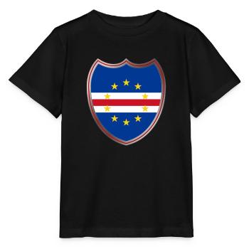 Cap-Vert (Cape Verde_Wappen) - T-shirt bio MINI CREATOR Stanley/Stella Enfant - noir - Devant - Mikhail (115cm)