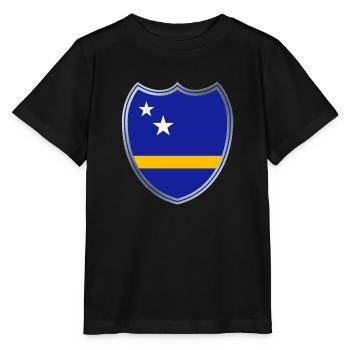 Curacao (Wappen) - Stanley/Stella Kinder T-Shirt MINI CREATOR  - Schwarz - Vorne - Mikhail (115cm)