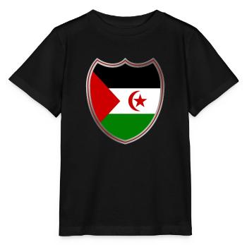 Democratic Arab Republic of Sahara (Coat of Arms) - Stanley/Stella MINI CREATOR Kids’ T-Shirt - black - Front - Mikhail (115cm)