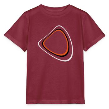Retro Circleage - Stanley/Stella Kinder T-Shirt MINI CREATOR  - Burgunderrot - Vorne - Kain (125cm)