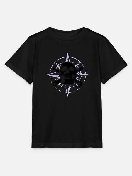 windrose_skull_02_d_3c - T-shirt bio MINI CREATOR Stanley/Stella Enfant - noir