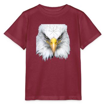 Adlerkopf - Stanley/Stella Kinder T-Shirt MINI CREATOR  - Burgunderrot - Vorne - Kain (125cm)