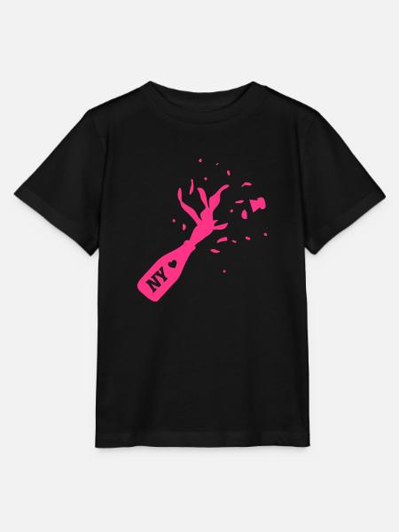 (champangerflasche_ny) - Stanley/Stella Kinder T-Shirt MINI CREATOR - Schwarz