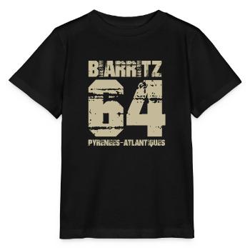Aquitaine Pyrénées Atlantiques 64 Biarrritz - T-shirt bio MINI CREATOR Stanley/Stella Enfant - noir - Devant - Mikhail (115cm)