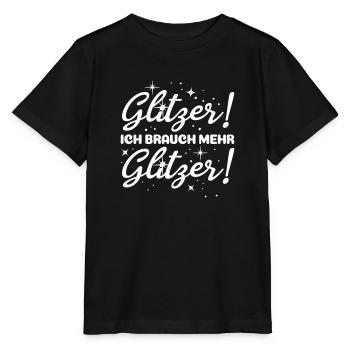 Glizer Spruch Lustige Sprüche für Prinzessinnen - Stanley/Stella Kinder T-Shirt MINI CREATOR  - Schwarz - Vorne - Mikhail (115cm)