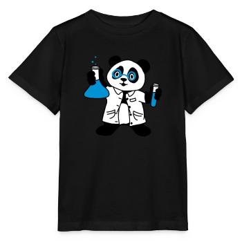 Scientifique Panda - T-shirt bio MINI CREATOR Stanley/Stella Enfant - noir - Devant - Mikhail (115cm)