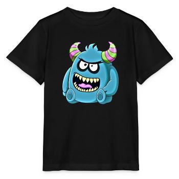 Petit mignon monstre drôle n°47 - T-shirt bio MINI CREATOR Stanley/Stella Enfant - noir - Devant - Mikhail (115cm)