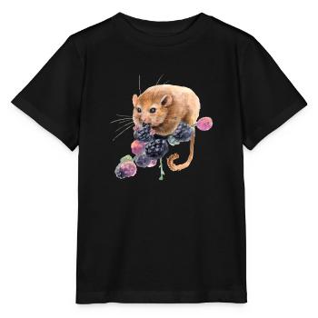 Hazel dormouse - Stanley/Stella MINI CREATOR Kids’ T-Shirt - black - Front - Mikhail (115cm)