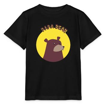 Papa Bear - Stanley/Stella Kinder T-Shirt MINI CREATOR  - Schwarz - Vorne - Mikhail (115cm)